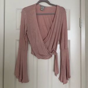 Blush Bell-Bottom Sleeve Top